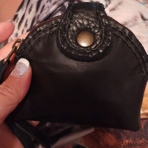 Genuine Leather Zip Little Coin Purse